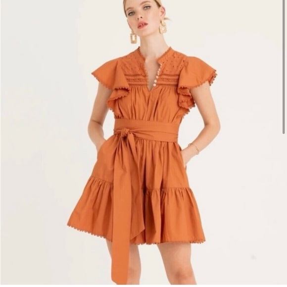 Secret Mission Bartolina Dusty Orange Dress Valencia Collection size small - Picture 1 of 16